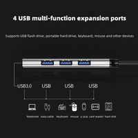 SIHAGE konverter Splitter USB 3.0, kabel adaptor OTG kecepatan cepat, HUB 4 dalam 2 Tipe C untuk Komputer & Laptop