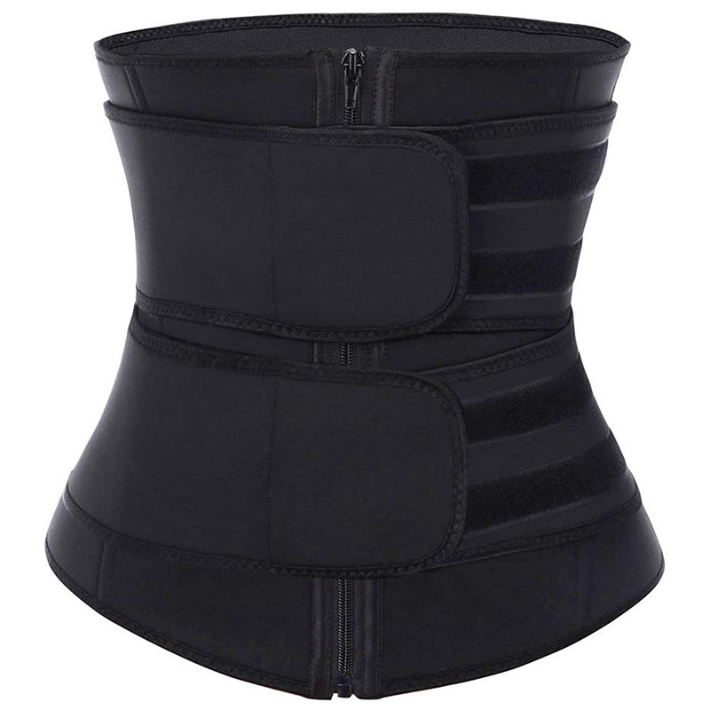 Ceinture double zippée noire