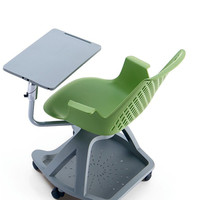 Chaise de formation, chaise de réunion avec tablette pour ordinateur portable pliable ; mobilier scolaire, chaise de conférence avec roulettes