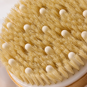 Commercio all'ingrosso della fabbrica logo personalizzato rotondo naturale erba cinghiale setola <span class=keywords><strong>spazzola</strong></span> per la pulizia del corpo esfoliante <span class=keywords><strong>Cellulite</strong></span> <span class=keywords><strong>spazzola</strong></span> da bagno - Product Image 6