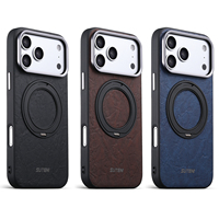 Coque de téléphone SUTENI pour iPhone 18 Pro Max avec chargement magnétique sans fil 360° °   Support rotatif avec boucle annulaire en métal pour cadre d'objectif 17 16 15