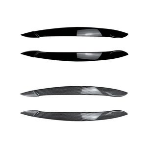 Pegatina para Cejas de Faros Delanteros BMW X5 E70 2008-2013, Textura de Fibra de Carbono Negro Piano, Adhesivo Decorativo para Carrocería - Product Image 2