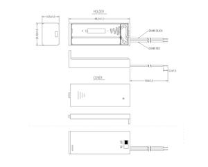 Supports de piles AA 1 pièce avec couvercle pour appareils médicaux grand public Outils industriels - Product Image 2