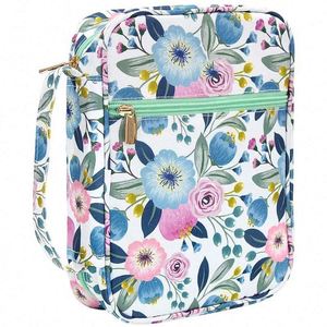 Muestra Gratuita, Funda de Biblia Personalizada con Estampado Floral de Primera Calidad para Mujer, Estuche para Biblia, Bolsa para Biblias con Asa y Bolsillos - Product Image 6
