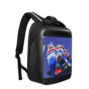 T3DLED LED <b>Backpack</b> PU Material Casual Style Bluetooth Display <b>School</b> Use Unisex Large Capacity Shoulder Straps - Product Image 3