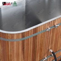 Vapasauna Moderne Einzel-Holz-Eiswanne |   304 Edelstahl-Kaltwasserbecken für Hotel-Spa + Eisbadewanne mit Oberfläche aus Rotzeder