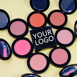 Palette de fard à joues en poudre pressée super-blendable personnalisée, fard à joues mat unique avec miroir - Product Image 1