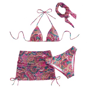 ชุดบิกินี่ไมโครแบบสั่งทำลายดอกไม้แฟชั่นปี 2025 ชุดว่ายน้ำผู้หญิงแบบผูกเชือก 2 ชิ้น - Product Image 5