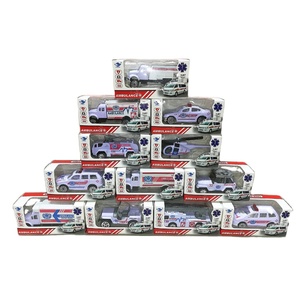 Petite voiture de poche en métal moulé sous pression, échelle Offre Spéciale 1:64, roue libre, camion d'<span class=keywords><strong>ambulance</strong></span>, jouet 8 ASST - Product Image 1