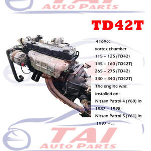 Motor Diésel Japonés Usado de 6 Cilindros y 4.2L TD42T en Buen Estado para Nissan Safari/Patrol (2001-2006) - Product Image 6
