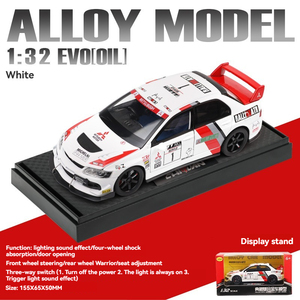Voitures miniatures moulées sous pression 1:32 revêtement classique EVO 9TH avec portes de retrait son et lumière ouvertes <span class=keywords><strong>super</strong></span> voiture décorer jouets modèles d'ornement - Product Image 4