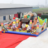 Vermietung Großhandel billig aufblasbaren Bus Spielplatz Themenpark zu verkaufen