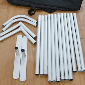 Support de toile de fond incurvé réglable pour photomaton, avec deux housses de coussin en tissu tendu - Product Image 6
