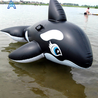 Requin baleine poisson dauphin gonflable monter sur les jouets eau piscine flotteur dessin animé bateau matelas pour enfants enfants