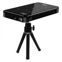 Mini projecteur LED DLP portable Android 9 intelligent 2G avec charge rapide Type-C 1,5H 5G pour intérieur/extérieur de poche 4K à courte focale