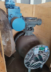 Vanne à boisseau sphérique à commande électrique avec raccordement à brides DN400 pour applications industrielles de gaz à haute température - Product Image 4