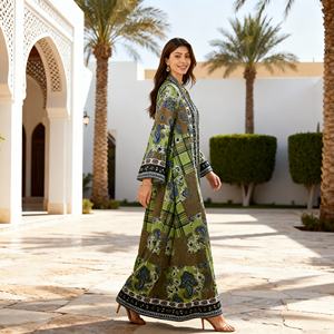 Robe Abaya de soirée élégante et stylée de haute qualité, tissu premium, fabrication sur mesure OEM ODM pour femmes musulmanes - Product Image 4