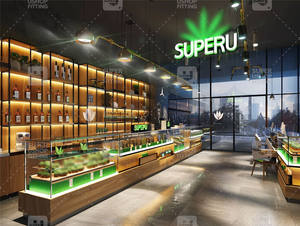Tienda de puros personalizada suministros diseño vidrio de madera tabaco dispensario vitrina sala de exposición cultivo <span class=keywords><strong>Wape</strong></span> exhibición humo escaparate - Product Image 3