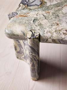 Современный дизайн минималистский мраморный журнальный столик и боковой столик: креативный легкий роскошный стиль, настраиваемый размер - Product Image 4