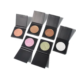 Vente en gros poudre de surligneur doré sans logo marque privée surligneur bronzant maquillage lueur végétalien surligneur pressé