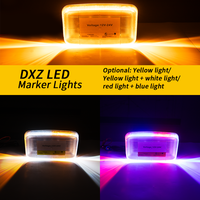 DXZ JB-3030-117LED-Y 12V-24V 117 LED Feu de position latéral et indicateur de gabarit ambre, feu de signalisation de rechange pour camion, remorque, camping-car, bus, bateau