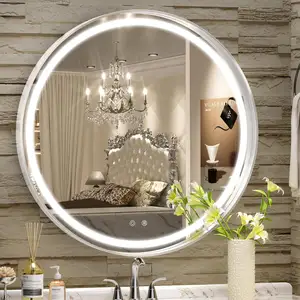 Оптовая продажа, прочное осветленное современное роскошное умное светодиодное зеркало для ванной комнаты с подсветкой