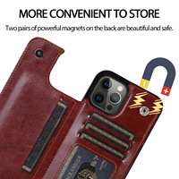 Étui portefeuille en cuir PU de haute qualité avec support et porte-cartes pour iPhone 17, 17 Pro, 17 Pro Max, 16 Pro Max