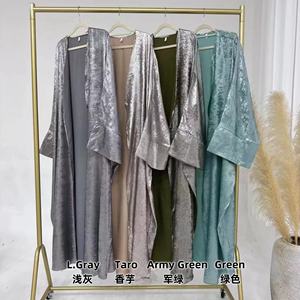 Nuovo Cardigan Abaya 2026 in Poliestere Lucido, Abito Modesto per Donne Musulmane, Abaya Aperta di Dubai, Abbigliamento Islamico alla Moda - Product Image 4
