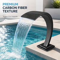 Fontaine à jet compacte en fibre de carbone, à arc et courbée, pour piscine, cascade, décoration extérieure pour maison et jardin