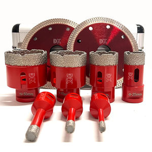 Ensemble de 9 forets <span class=keywords><strong>diamant</strong></span>és <span class=keywords><strong>à</strong></span> noyau M14 brasés sous vide, kit de scie cloche <span class=keywords><strong>diamant</strong></span>ée pour carrelage en porcelaine, pour percer le céramique, le granit et le marbre - Product Image 1