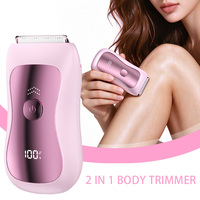 Tondeuse corporelle sans fil 2-en-1 pour jambes, visage et maillot, pour hommes et femmes, usage domestique et professionnel, IPX6