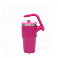 Gobelet isotherme rotatif de style américain 20 oz en acier inoxydable, portable pour voiture et bureau, avec paille, vente en gros OEM 6-12