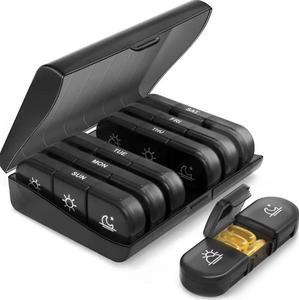 Pilulier en plastique portable 21 compartiments organisateur hebdomadaire 3 fois par jour personnalisé 7 jours voyage vitamine médicament pilulier - Product Image 1