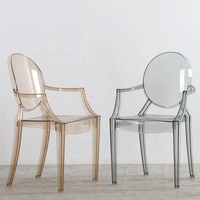 Chaise de salle à manger pour enfants en plastique transparent empilable de haute qualité, moderne, pour usage commercial, hôtel, appartement, villa