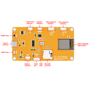 บอร์ดพัฒนา <span class=keywords><strong>ESP32</strong></span> WiFi BT 3.5นิ้ว320*480จอแสดงผลอัจฉริยะโมดูล TFT LCD ทัชสกรีน - Product Image 3
