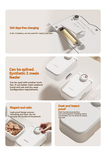 Distributeur automatique de nourriture pour animaux de compagnie à minuterie pour une seule repas, conserve la fraîcheur pendant 48 heures, bol sans fil pour nourriture sèche et humide avec bloc de glace pour chiens et chats - Product Image 6