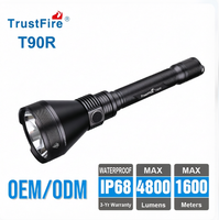 Senter Taktis Jarak Jauh TrustFire T90R 4800LM 1600m dengan Pengisian Daya USB-C untuk Pencarian dan Penyelamatan
