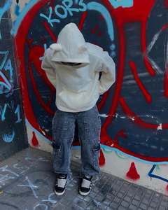 Felpe <span class=keywords><strong>con</strong></span> <span class=keywords><strong>Cappuccio</strong></span> Casual Personalizzate da Uomo, Pullover in Cotone Pesante <span class=keywords><strong>con</strong></span> Corno - Product Image 3