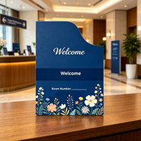 Cubierta y Funda para Tarjetas de Habitación de Hotel, Impresas en Cartón con Impresión Offset y Barnizado, con Logotipo Personalizado para Uso en Hoteles y Alojamientos