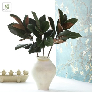 Plantes vertes artificielles en gros, feuilles de <span class=keywords><strong>magnolia</strong></span> en latex au toucher réel, branches d'arbre, fleurs de <span class=keywords><strong>magnolia</strong></span> <span class=keywords><strong>Yulan</strong></span>, décoration - Product Image 4