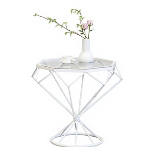 Modern White Metal Pedestal <b>Console</b> <b>Table</b> With Tempered <b>Glass</b> <b>Top</b> For Living Room Decor - Product Image 1