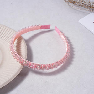 <span class=keywords><strong>Bandeau</strong></span> perlé élégant femmes Baroque diamant éponge strass bandeaux fins pour les filles - Product Image 2