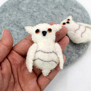 Adorno Navideño de Búho de Fieltro de Lana Cosido a Mano |   Adorno Colgante para Árbol de Navidad con Forma de Animal del Bosque, 7 cm, Bonito Adorno Decorativo para Interiores, Hazlo Tú Mismo - Product Image 3