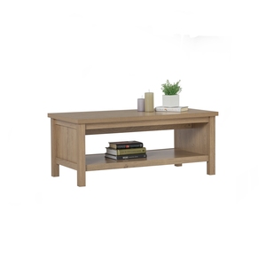 Versatile Natural Oak Colour RHODES <b>Coffee</b> <b>Table</b> Minimalist Rectangular Center <b>Table</b> <b>for</b> Casual Living Room and Apartment Decor - Product Image 4