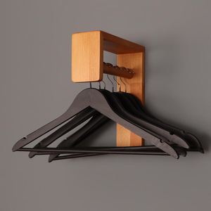 Porte-manteau mural en bois minimaliste, <span class=keywords><strong>style</strong></span> <span class=keywords><strong>scandinave</strong></span>, pour couloir ou vestiaire, fait main - Product Image 2