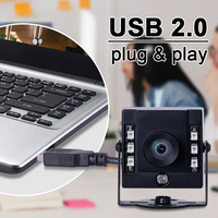 Mini Cámara Industrial USB HD de 3306 720P 1054 3mm 80 Grados sin Distorsión, Sensor CMOS de 1/4\", Alcance de 6m, Visión Nocturna Infrarroja