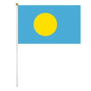 Bandiera sventolante a mano Palau in poliestere personalizzato di alta qualità per eventi o Festival