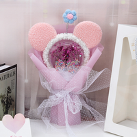 Bunga Plush Multi-warna Grosir Kemasan Kado Hari Valentine Buket Tangan Pernikahan