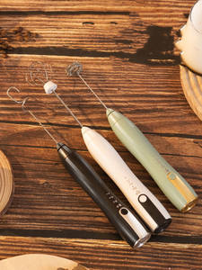 USB قابلة لإعادة الشحن خفاقة كهربائية محمولة باليد قهوة فولاذية 3 رؤوس-صندوق حكيم عالي الجودة - Product Image 6