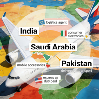 Agent logistique, électronique grand public, accessoires de téléphonie mobile, Chine, Inde, Arabie Saoudite, Pakistan, fret aérien express DDP ZHL